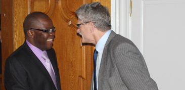 The Speaker of the Danish Parliament, Mogens Lykketoft, met Zimbabwe's Minister for Finance, Tendai Biti